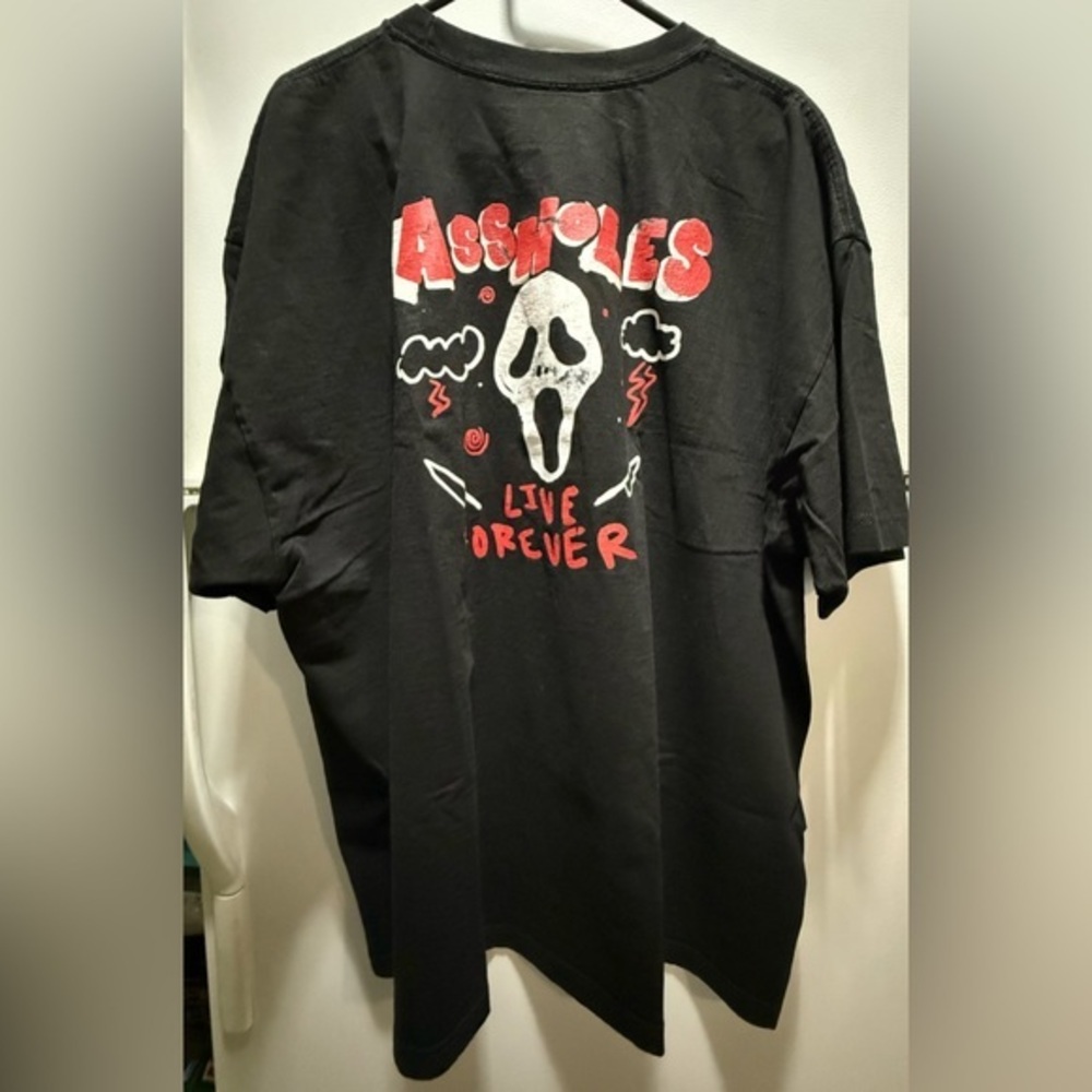 🛷Linda Finegold Assholes Live Forever Ghostface Black T-shirt
